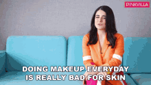 Doing Makeup Everyday Is Really Bad For Skin Radhika Madan GIF - Doing Makeup Everyday Is Really Bad For Skin Radhika Madan Pinkvilla GIFs