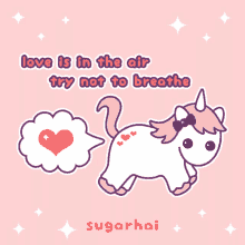 Love Is In The Air Unicorn GIF