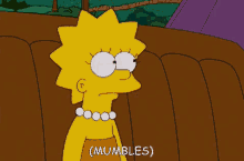 Mumbles GIF - Mumbles The Simpsons Lisa Simpson GIFs