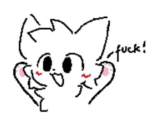 a pixel art drawing of a cat with a heart on its face .