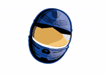 sport helmet shaking blue helmet