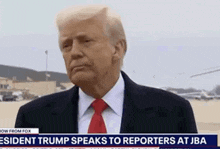 donald trump speaks to reporters at jba on fox news