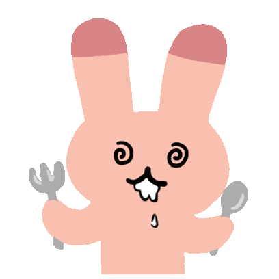 Pink Rabbit Sticker - Pink Rabbit Hungry Stickers