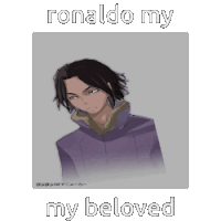 ronaldo my my beloved is written above a drawing of a man
