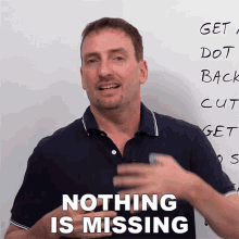 Nothing Is Missing Adam GIF - Nothing Is Missing Adam Learn English With Adam GIFs