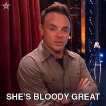 She'S Bloody Great Ant Mcpartlin GIF - She'S Bloody Great Ant Mcpartlin Britain'S Got Talent GIFs