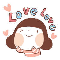 Cute Love Sticker - Cute Love Girl Stickers
