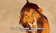 The Lion King Scar GIF - The Lion King Scar Run Away Simba GIFs