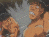 a cartoon of two boxers with one wearing a belt that says ' g ' on it
