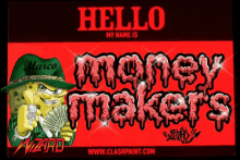 Hello My Name Is Money Makers GIF - Hello My Name Is Money Makers Wizard Graffiti GIFs
