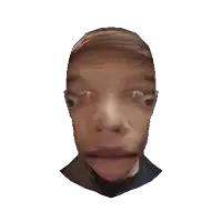 a computer generated image of a man 's face with a blurred background