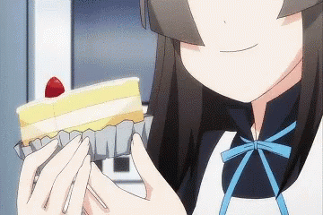 Anime Girl Eating Cake GIF  Anime Girl Eating Cake Yum  Discover  Share  GIFs