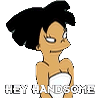 Hey Handsome Amy Wong Sticker - Hey Handsome Amy Wong Futurama Stickers