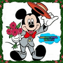 Arrazou Arrazou Amiga GIF - Arrazou Arrazou Amiga Mickey Mouse GIFs