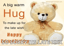 A Big Warm Hug Late Wish GIF - A Big Warm Hug Late Wish Happy Belated Birthday GIFs