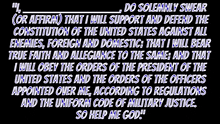 a black background with white text that says " do solemnly swear " at the top