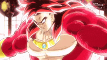 a cartoon of a man with red hair and a gold necklace