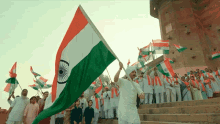 Carrying The Flag Vijay Singh Azad GIF - Carrying The Flag Vijay Singh Azad Satya Maan Azad GIFs