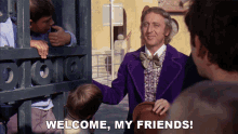 Welcome My Friends Willy Wonka And The Chocolate Factory GIF - Welcome My Friends Willy Wonka And The Chocolate Factory Salute GIFs