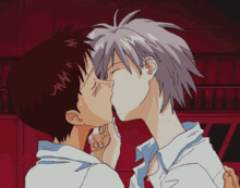 Shinji Kiss GIF - Shinji Kiss Bathtub GIFs