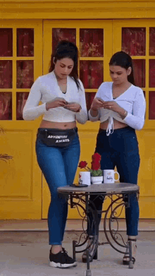 two girls hot funny tight shirt
