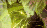 a painting of a bat with a yellow light coming out of it 's mouth