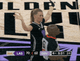 a basketball game is being played and the score is 70 to 62