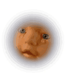 crying sad baby face doll graphic design