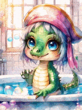 a cartoon drawing of a dragon wearing a pirate hat