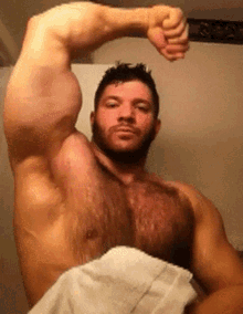Body Inspect Muscle GIF - Body Inspect Muscle Hairy Chest GIFs