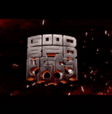 a bullet is being fired at a cube that says bf