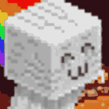 Ghast Minecraft GIF - Ghast Minecraft Rainbow GIFs
