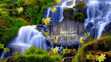 Lord Shiva Waterfalls GIF - Lord Shiva Waterfalls Flowers GIFs