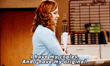 The Office Pam Beesly GIF - The Office Pam Beesly I Have My Copies GIFs