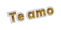 the word te amo is made of gold glitter