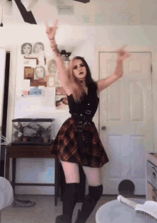 tiktok dollfaced bxtch gothic girl goth girl mini skirt