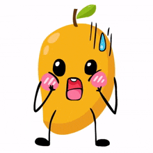 mango fruit orange cute chibi
