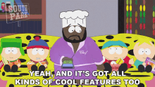 Yeah And Its Got All Kinds Of Cool Feature Too Eric Cartman GIF - Yeah And Its Got All Kinds Of Cool Feature Too Eric Cartman Kyle Broflovski GIFs