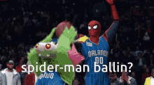 spider man ballin basketball dunk