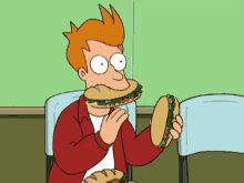 Fry Sandwiches Clap GIF - Clapping Futurama GIFs