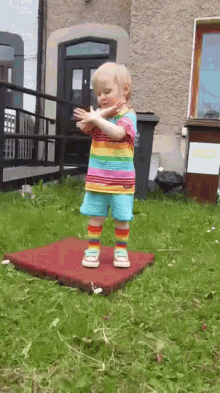 Rainbow Toddler GIF - Rainbow Toddler Dance GIFs
