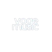 a white background with the words voce music written in blue letters