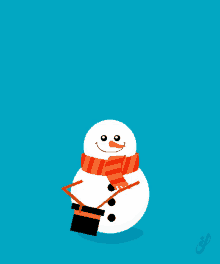 Llego Diciembre GIF - Snowman Wave Hello GIFs
