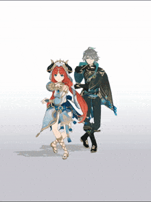a boy and a girl are standing next to each other