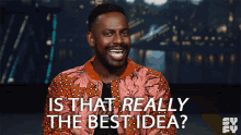 Is That Really The Best Idea Baron Vaughn GIF - Is That Really The Best Idea Baron Vaughn The Great Debate GIFs