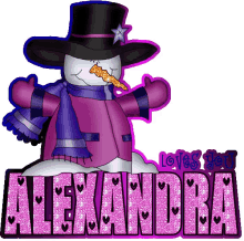 alexandra loves you alexandra snowman sparkle glitter