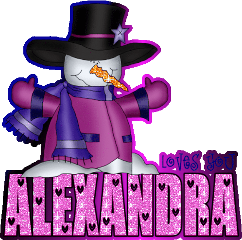 Alexandra Loves You Alexandra Sticker - Alexandra Loves You Alexandra Snowman Stickers
