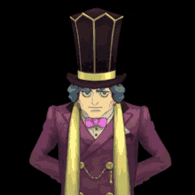 Magnus Mcgilded Bow GIF - Magnus Mcgilded Bow Ace Attorney GIFs