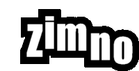 a black and white logo that says zimno