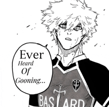 a black and white drawing of a person with the words ever heard of goinging